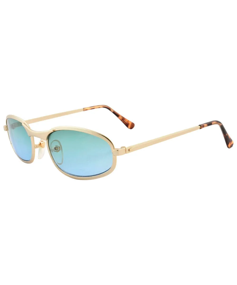WEXLER Aqua/Gold Sports Sunglasses sold by Giant Vintage product image thumbnail 2