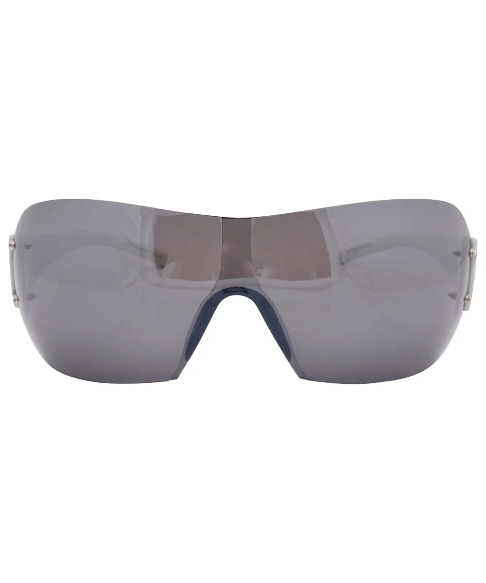 V.I.P. White/Smoke Shield Sunglasses sold by Giant Vintage product image thumbnail 3
