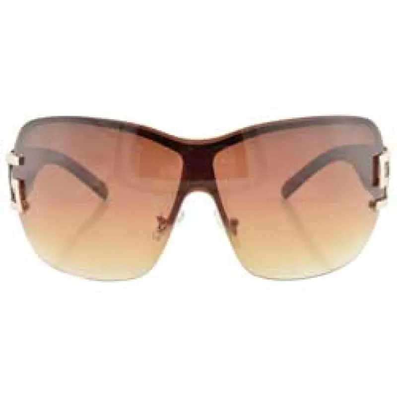 LETHAL Brown Rimless Sunglasses sold by Giant Vintage