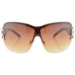 LETHAL Brown Rimless Sunglasses sold by Giant Vintage