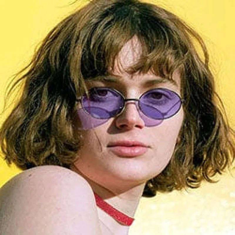 BRUCE Silver/Purple Oval Sunglasses sold by Giant Vintage