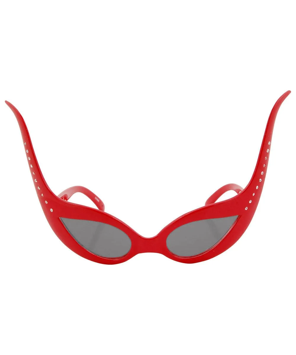 URSULA Red/SD Extreme Cat-Eye Sunglasses sold by Giant Vintage product image thumbnail 3