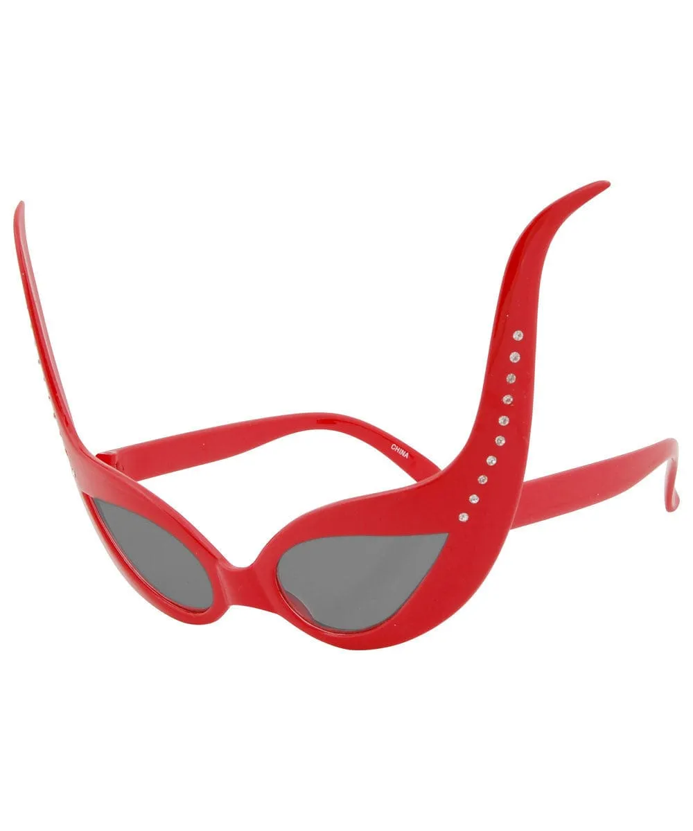 URSULA Red/SD Extreme Cat-Eye Sunglasses sold by Giant Vintage product image thumbnail 2