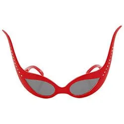 URSULA Red/SD Extreme Cat-Eye Sunglasses sold by Giant Vintage