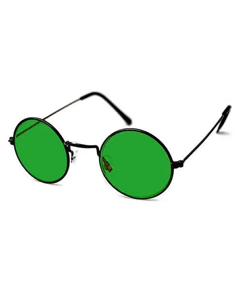 BLACKERBY Green/Black Round Sunglasses sold by Giant Vintage product image thumbnail 2