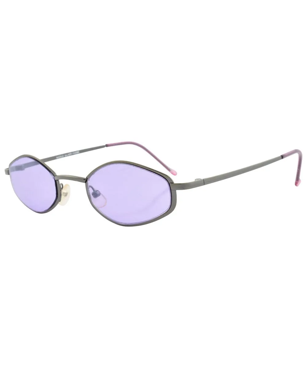 TOT Gunmetal/Purple Micro-Diamond Sunglasses sold by Giant Vintage product image thumbnail 2