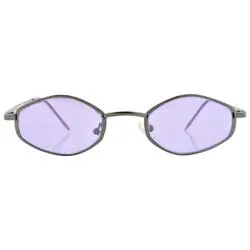 TOT Gunmetal/Purple Micro-Diamond Sunglasses sold by Giant Vintage