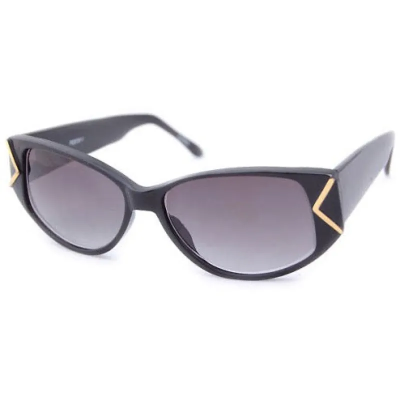 MILLY Black Cat-Eye Sunglasses sold by Giant Vintage