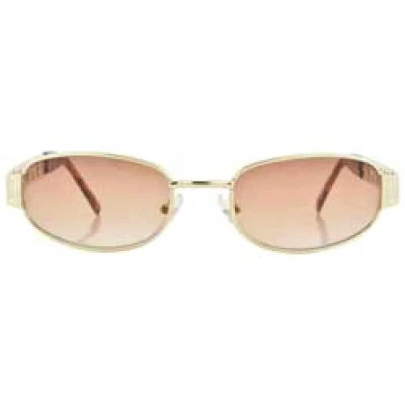 HAL Gold/Brown Square Sunglasses sold by Giant Vintage