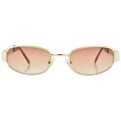 HAL Gold/Brown Square Sunglasses sold by Giant Vintage