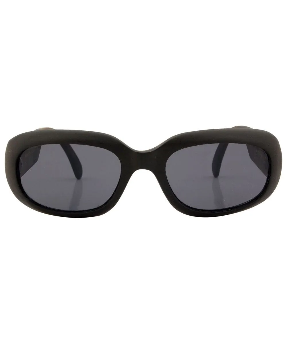 RAVE-UP Matte Black Mod Square Sunglasses sold by Giant Vintage product image thumbnail 2