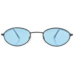 BUMP Black/Blue Oval Sunglasses sold by Giant Vintage