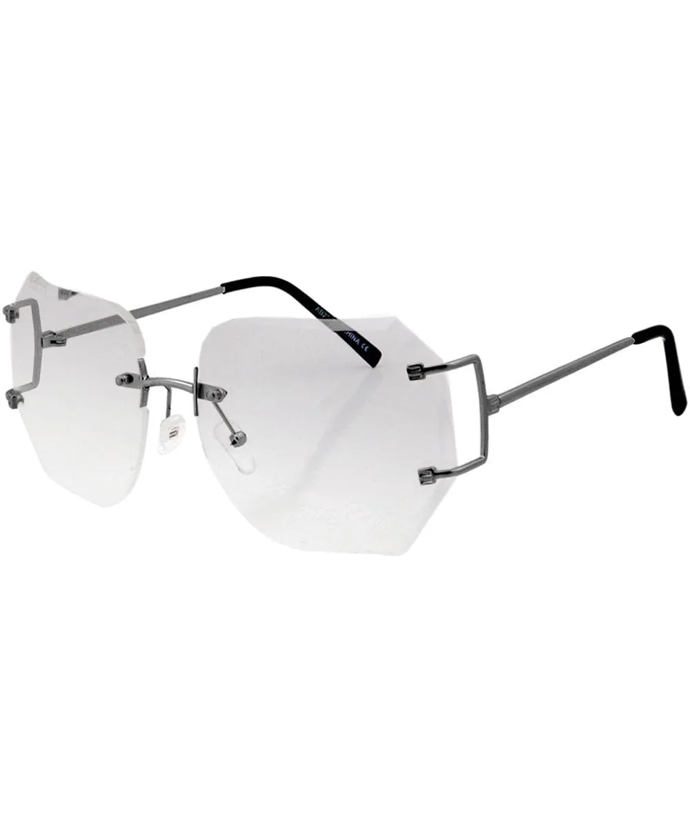 CHIRP Smoke Gradient Rimless Sunglasses sold by Giant Vintage product image thumbnail 2