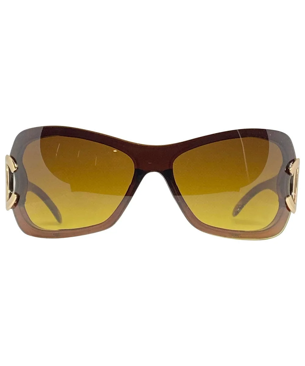 CHANCHAL Amber Shield Sunglasses sold by Giant Vintage product image thumbnail 4