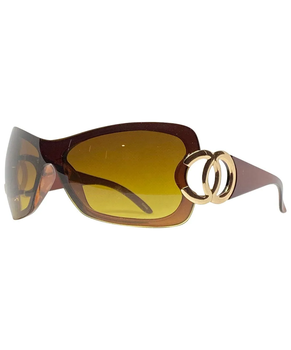 CHANCHAL Amber Shield Sunglasses sold by Giant Vintage product image thumbnail 3