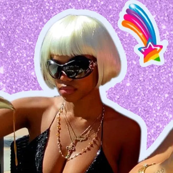 A-LIST Shield Y2K Sunglasses sold by Giant Vintage product image thumbnail 2