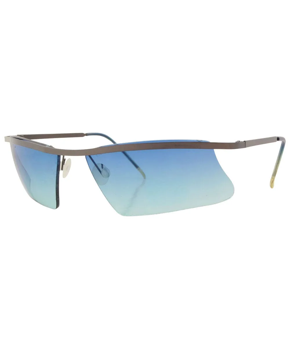 AWESOME Aqua Rimless Sunglasses sold by Giant Vintage product image thumbnail 2