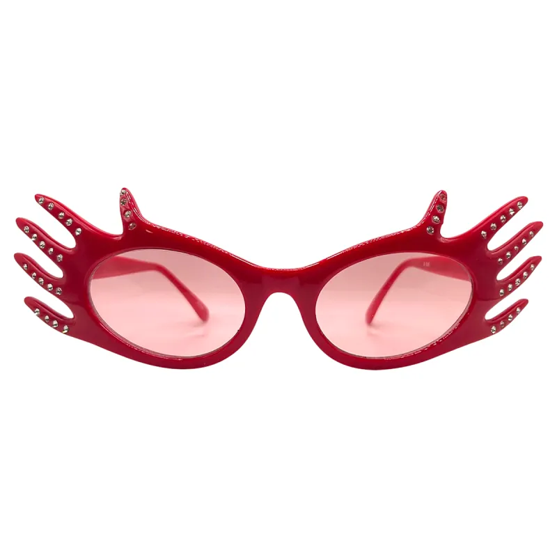 DIVINE Red/Pink 80s Sunglasses sold by Giant Vintage