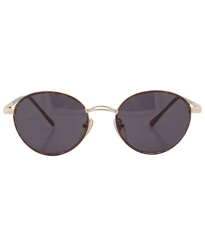 CASTOR Gold Round Sunglasses sold by Giant Vintage