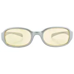 TATER Silver/Yellow Square Sunglasses sold by Giant Vintage