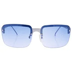 ALOHA Blue Rimless Sunglasses sold by Giant Vintage