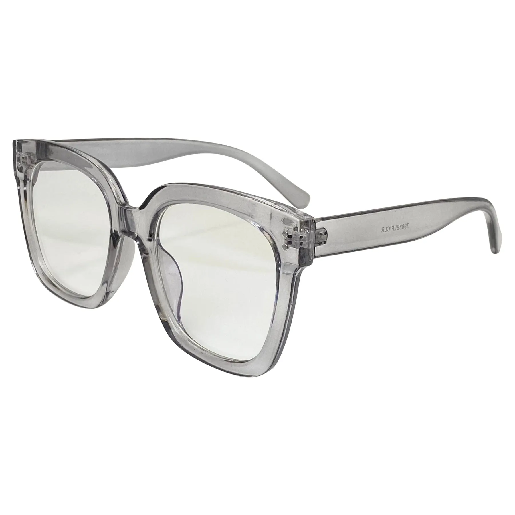 DEXTER Clear Big Chunky Glasses | Blue Light Lens sold by Giant Vintage product image thumbnail 3