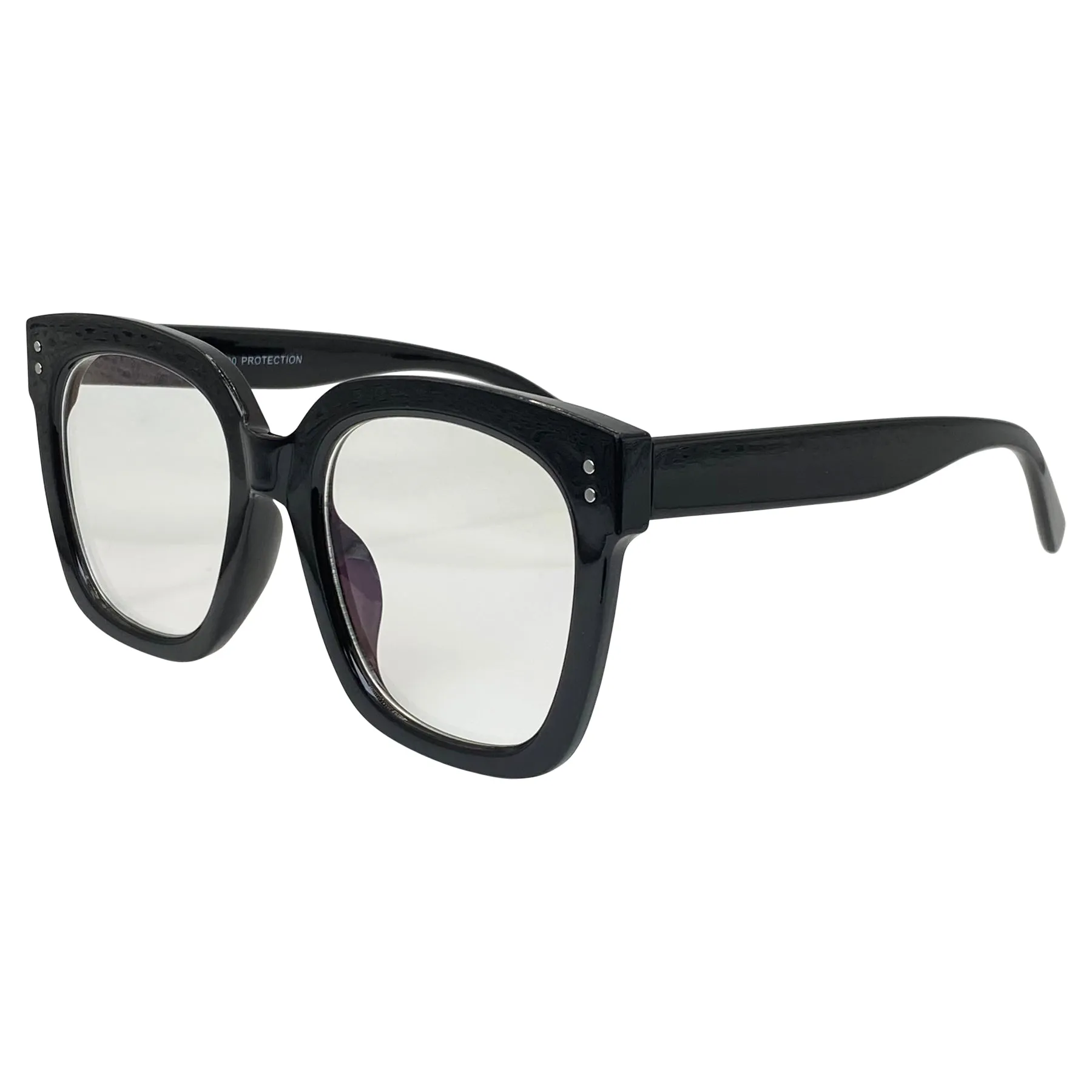 DEXTER Clear Big Chunky Glasses | Blue Light Lens sold by Giant Vintage product image thumbnail 5
