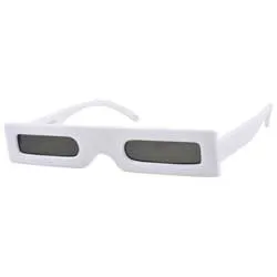 SQUIDS White Square Sunglasses sold by Giant Vintage