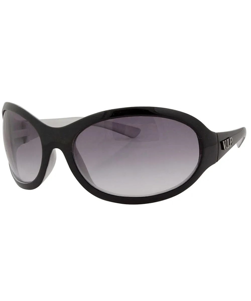 BONBON Black/Smoke Oval Sunglasses sold by Giant Vintage product image thumbnail 2