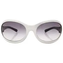 BONBON White/Smoke Oval Sunglasses sold by Giant Vintage