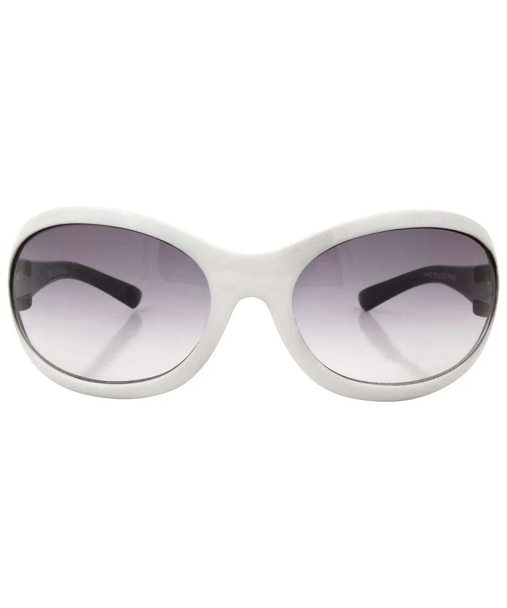 BONBON White/Smoke Oval Sunglasses sold by Giant Vintage product image thumbnail 3