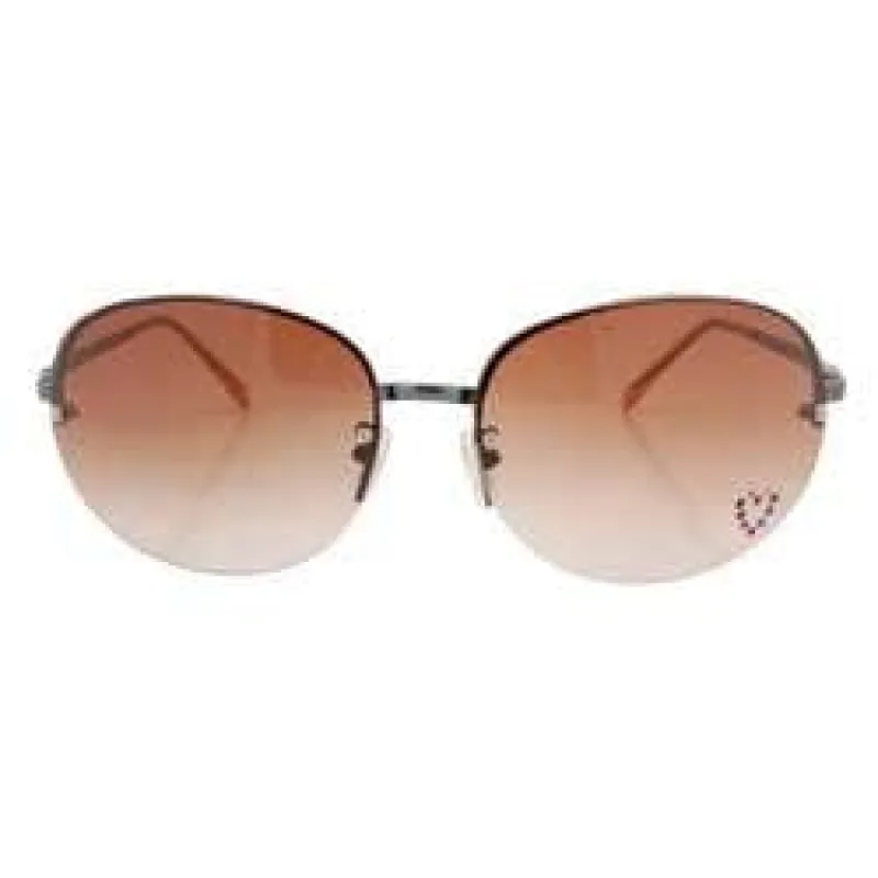 PARIS Brown Rimless Sunglasses sold by Giant Vintage