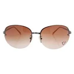 PARIS Brown Rimless Sunglasses sold by Giant Vintage
