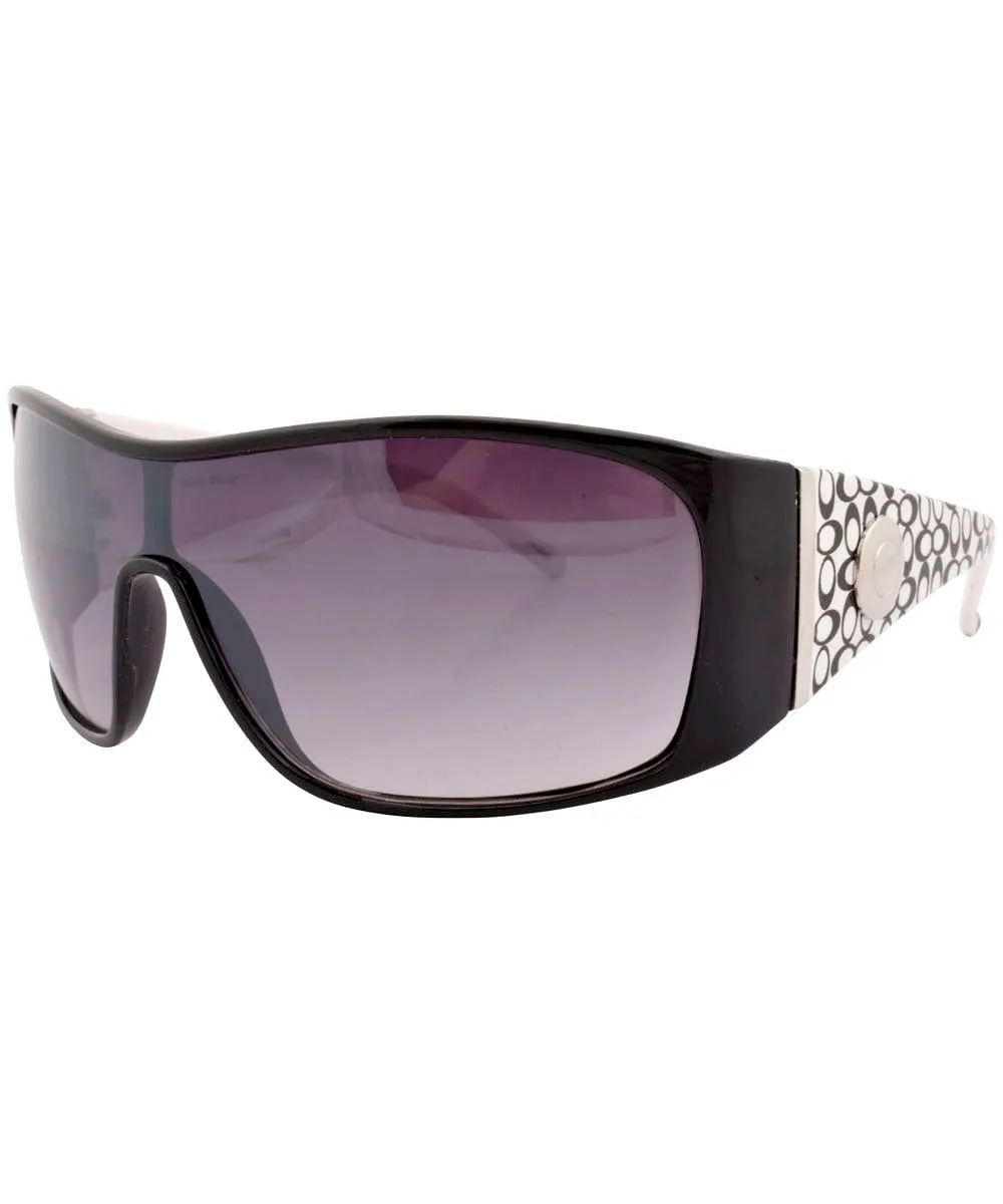 DIZZY Black/White Oversized Sunglasses sold by Giant Vintage product image thumbnail 2