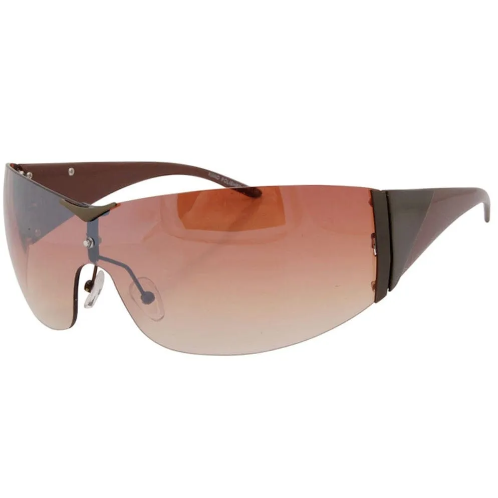 CHARGED Brown/Brown Rimless Sunglasses sold by Giant Vintage product image thumbnail 2
