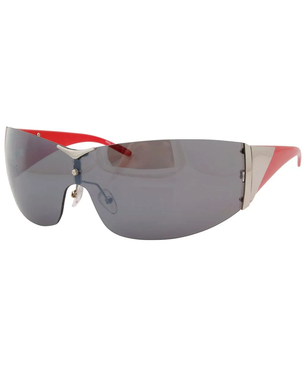 CHARGED Red/Smoke Rimless Sunglasses sold by Giant Vintage product image thumbnail 2