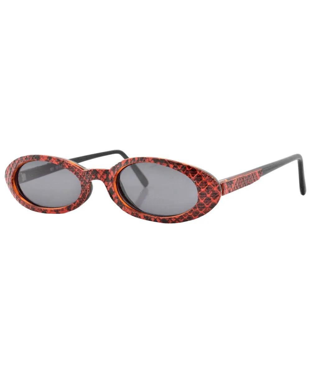 SPUNK Black/Red Oval Sunglasses sold by Giant Vintage product image thumbnail 2