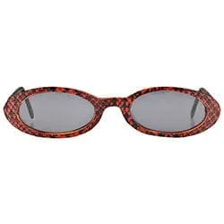SPUNK Black/Red Oval Sunglasses sold by Giant Vintage