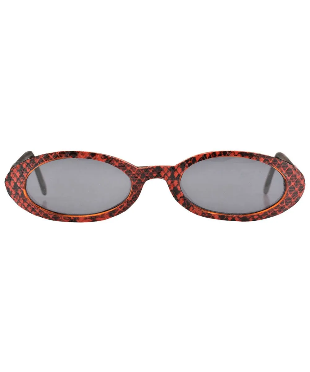 SPUNK Black/Red Oval Sunglasses sold by Giant Vintage product image thumbnail 3
