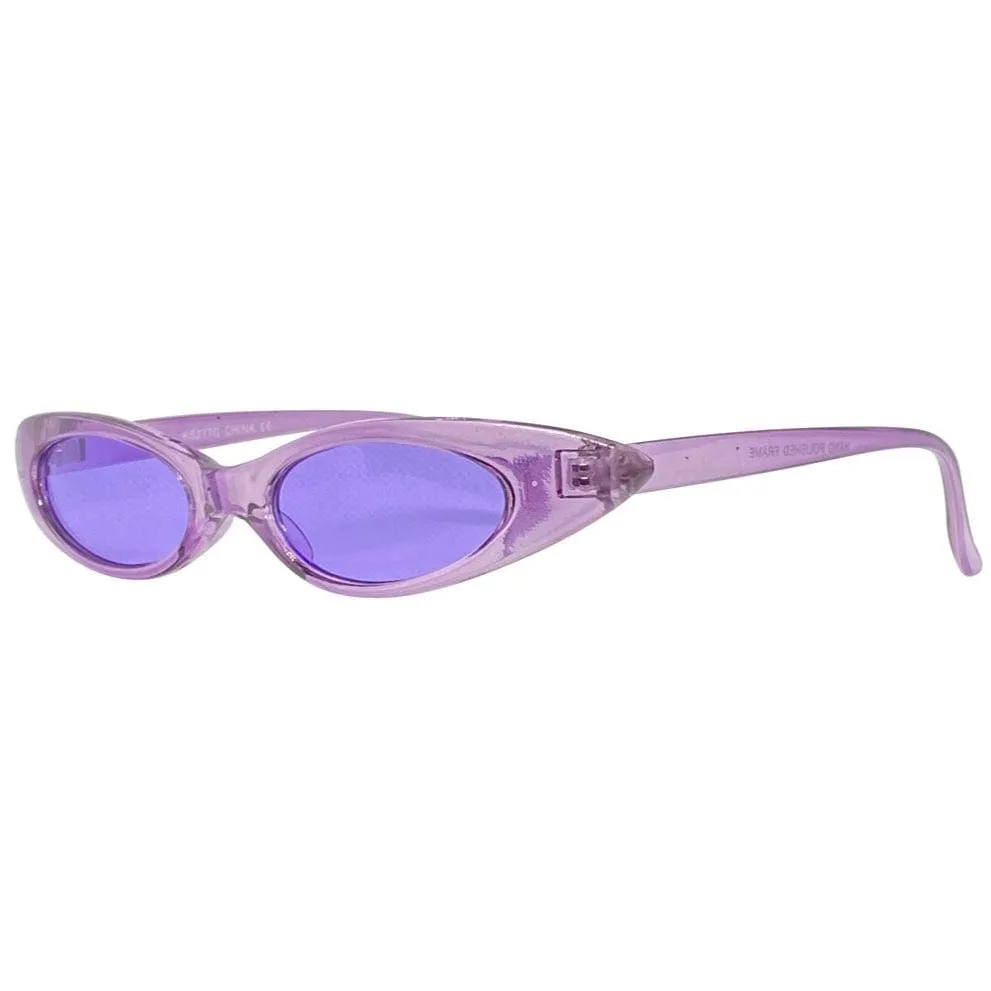 CAROLINA purple/purple Slim Cat-Eye Sunglasses *As Seen On: Beyonce* sold by Giant Vintage product image thumbnail 3