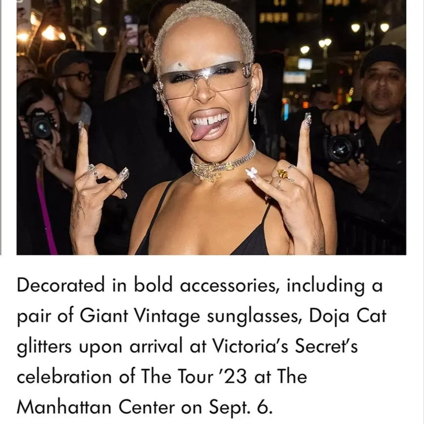 COI Silver/Flash Rimless Sunglasses *As Seen On: Doja Cat* sold by Giant Vintage product image thumbnail 5