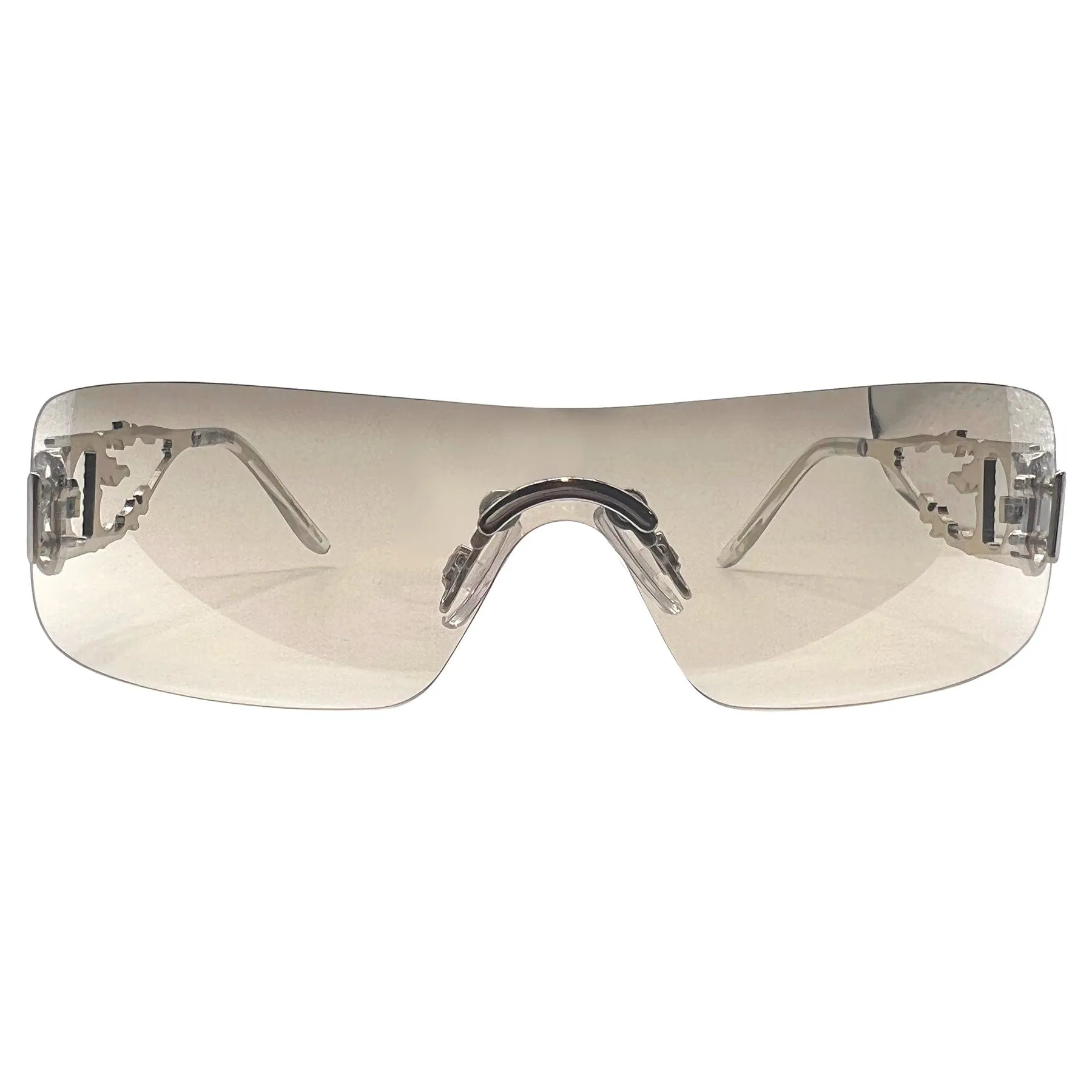 COI Silver/Flash Rimless Sunglasses *As Seen On: Doja Cat* sold by Giant Vintage