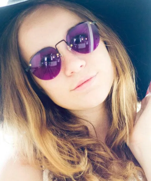 EMF Purple Round Sunglasses sold by Giant Vintage product image thumbnail 2