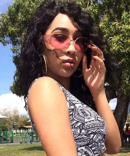 CRYSTALS Pink Hip-Hop 2000's Sunglasses sold by Giant Vintage product image thumbnail 4