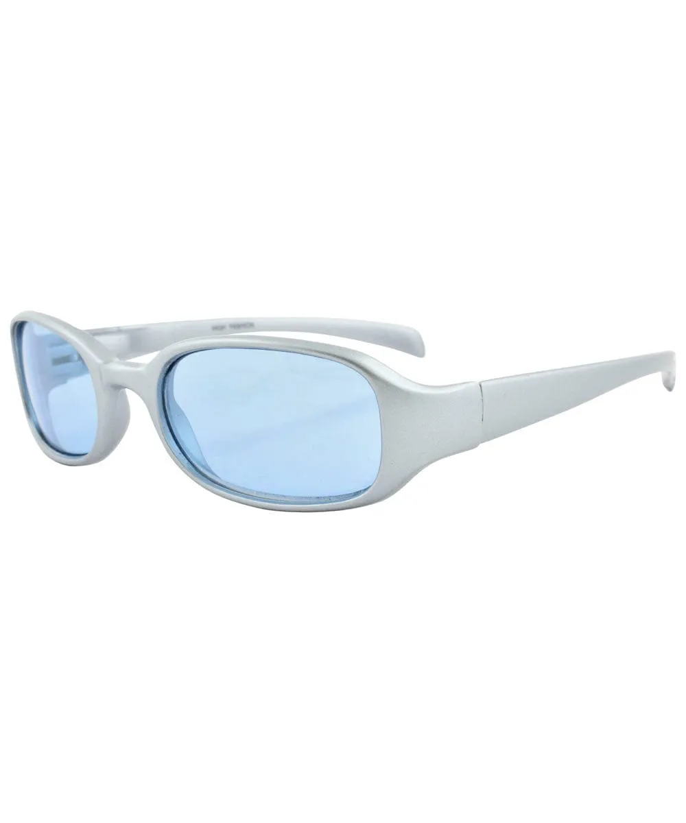 TATER Silver/Blue Square Sunglasses sold by Giant Vintage product image thumbnail 2