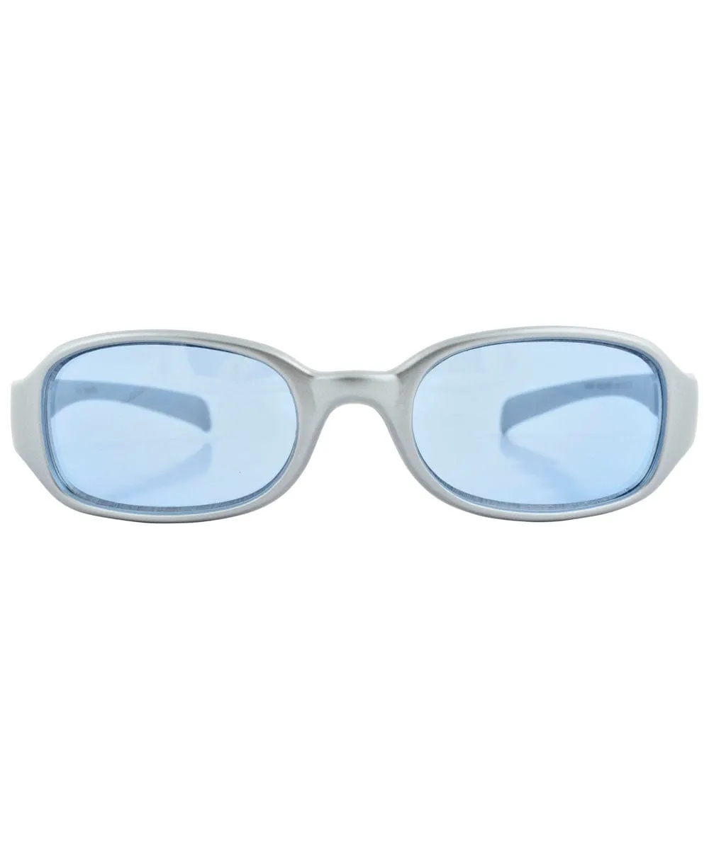 TATER Silver/Blue Square Sunglasses sold by Giant Vintage product image thumbnail 3