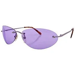 TICKLE Purple Rimless Sunglasses sold by Giant Vintage