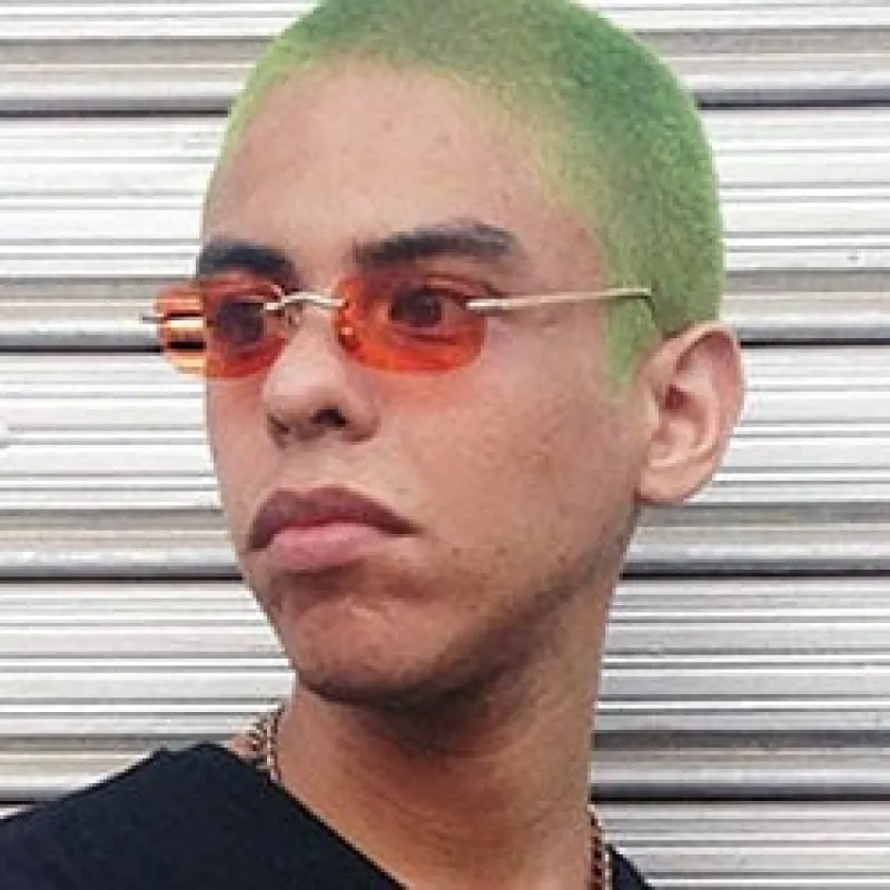 DEMITASSE Orange Rimless Sunglasses sold by Giant Vintage