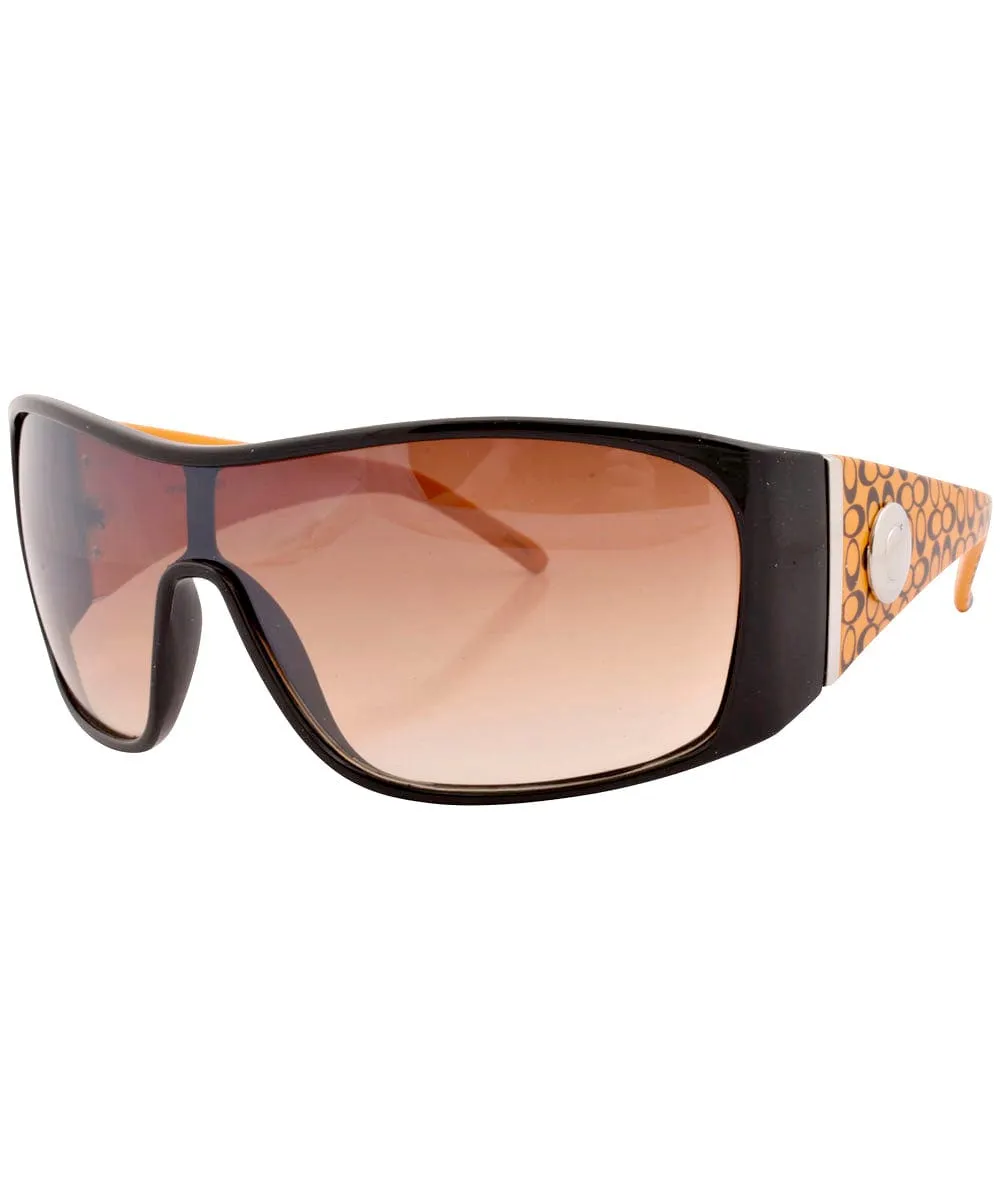 DIZZY Black/Orange Oversized Sunglasses sold by Giant Vintage product image thumbnail 2