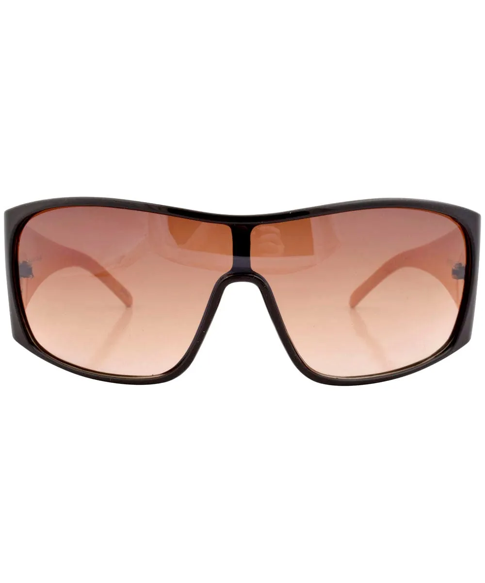 DIZZY Black/Orange Oversized Sunglasses sold by Giant Vintage product image thumbnail 3